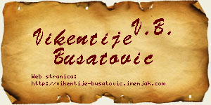 Vikentije Bušatović vizit kartica